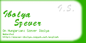 ibolya szever business card